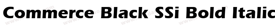 Commerce Black SSi Bold Italic字体转换